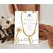Editable Nurse Graduation White and Gold Invitation Template
